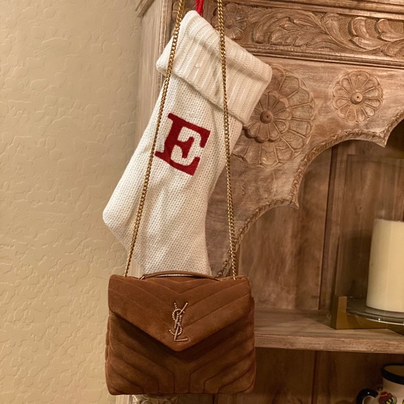 Yves Saint Laurent Brown Suede Shoulder Bag - Picture 6 of 9